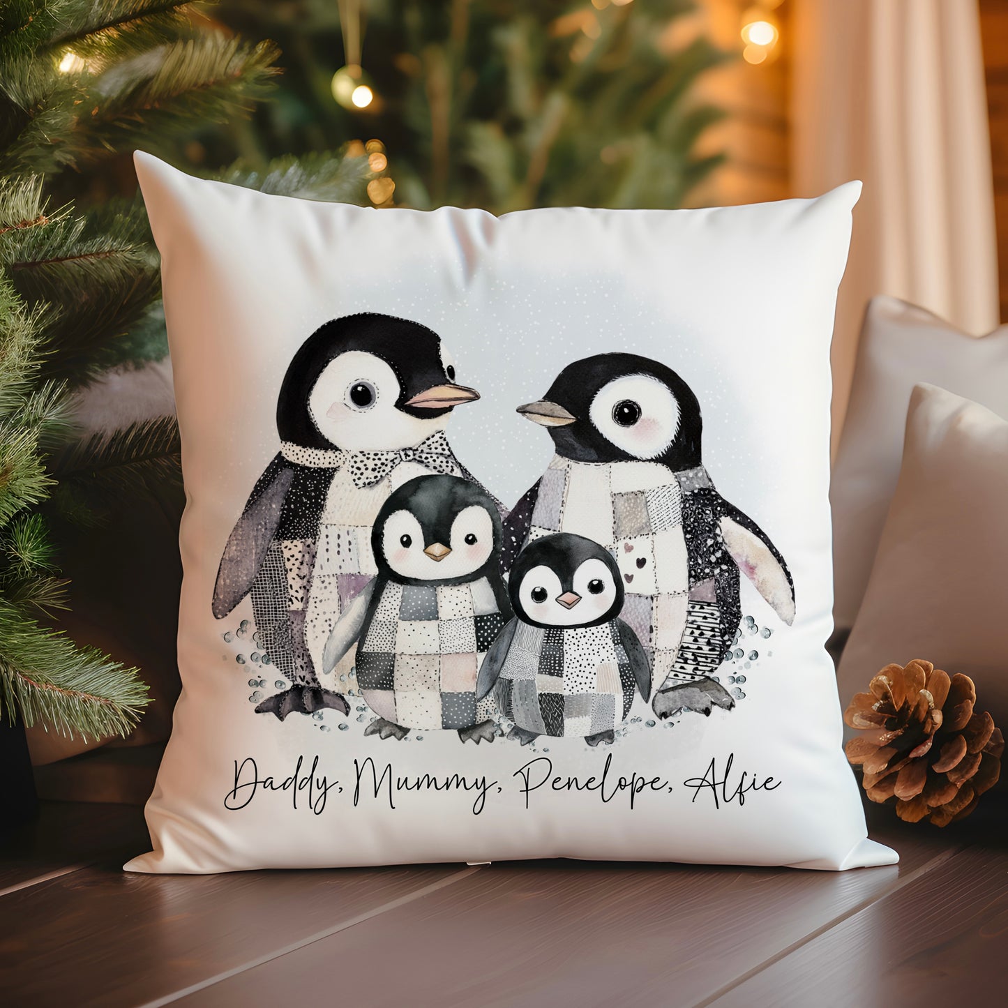 Penguin Family Cushion