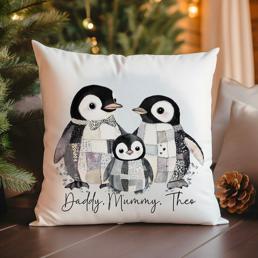 Penguin Family Cushion