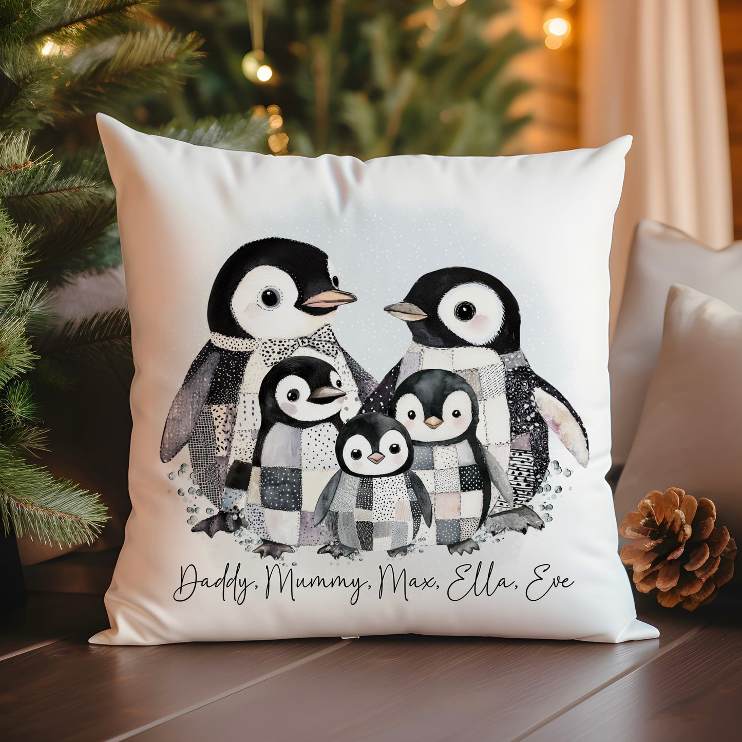 Penguin Family Cushion