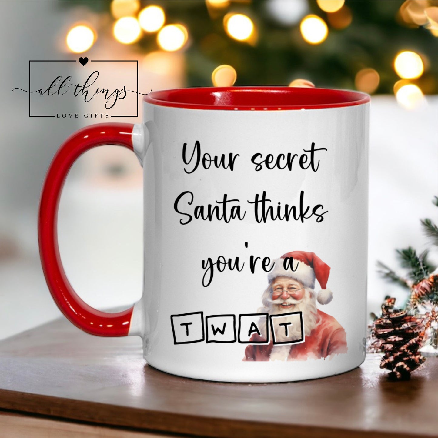 Secret Santa Christmas C*nt Swear Rude Mug