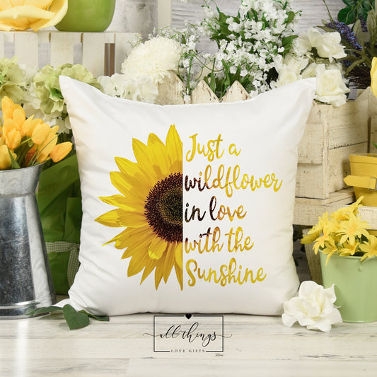 Sunflower Quote Cushion