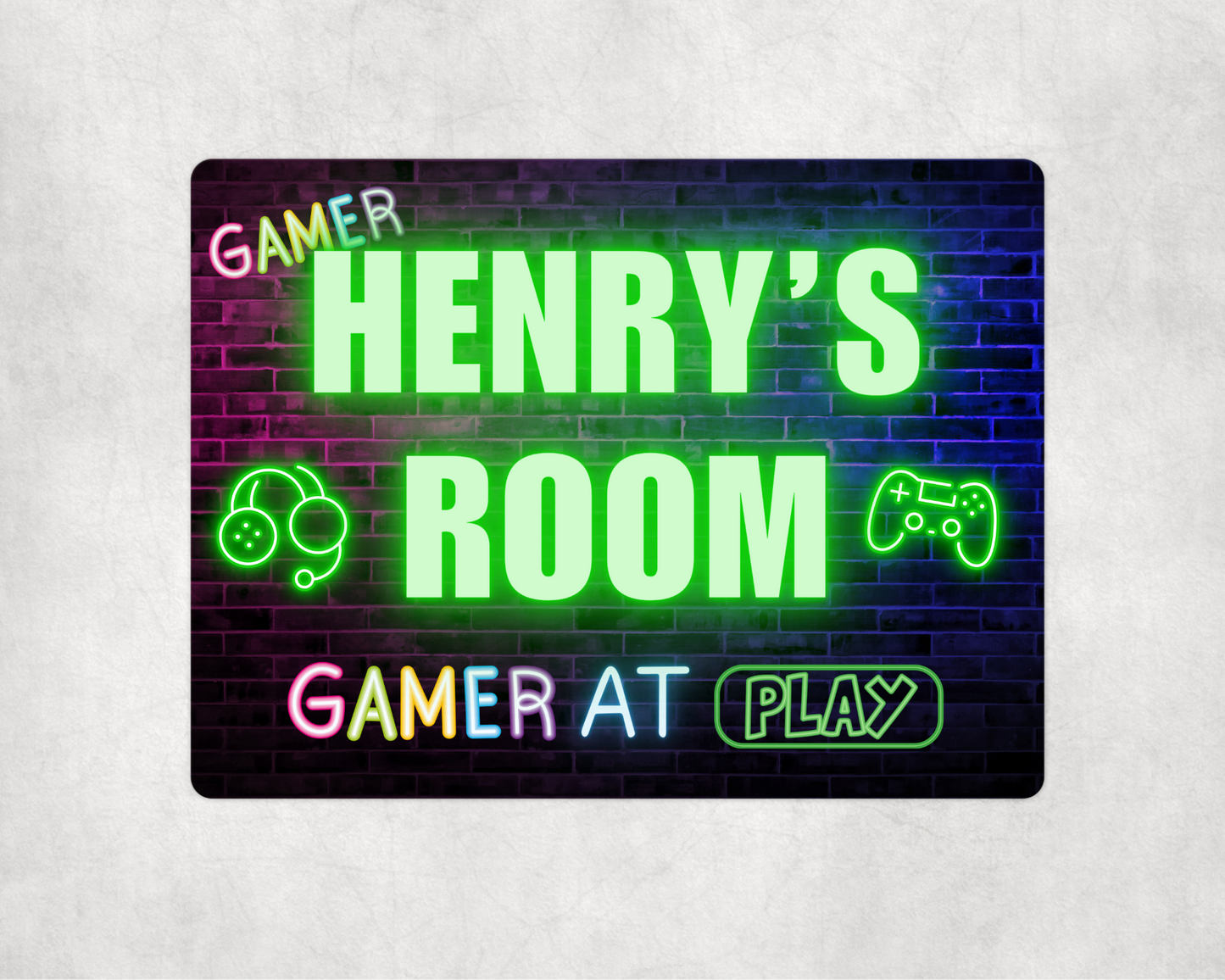 Gamer Room Sign | Five Colours