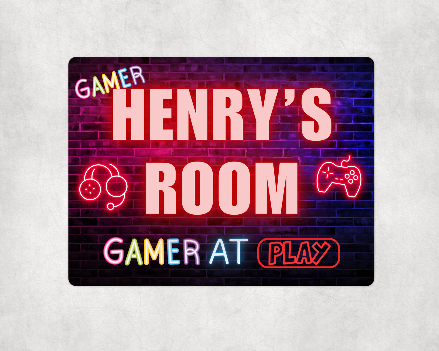 Gamer Room Sign | Five Colours