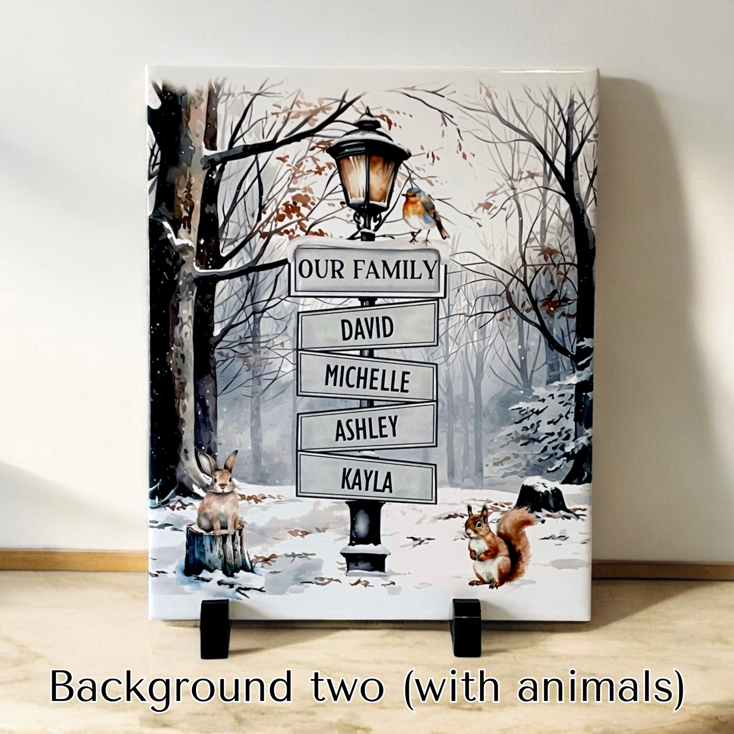 Family Signpost Ceramic Plaque