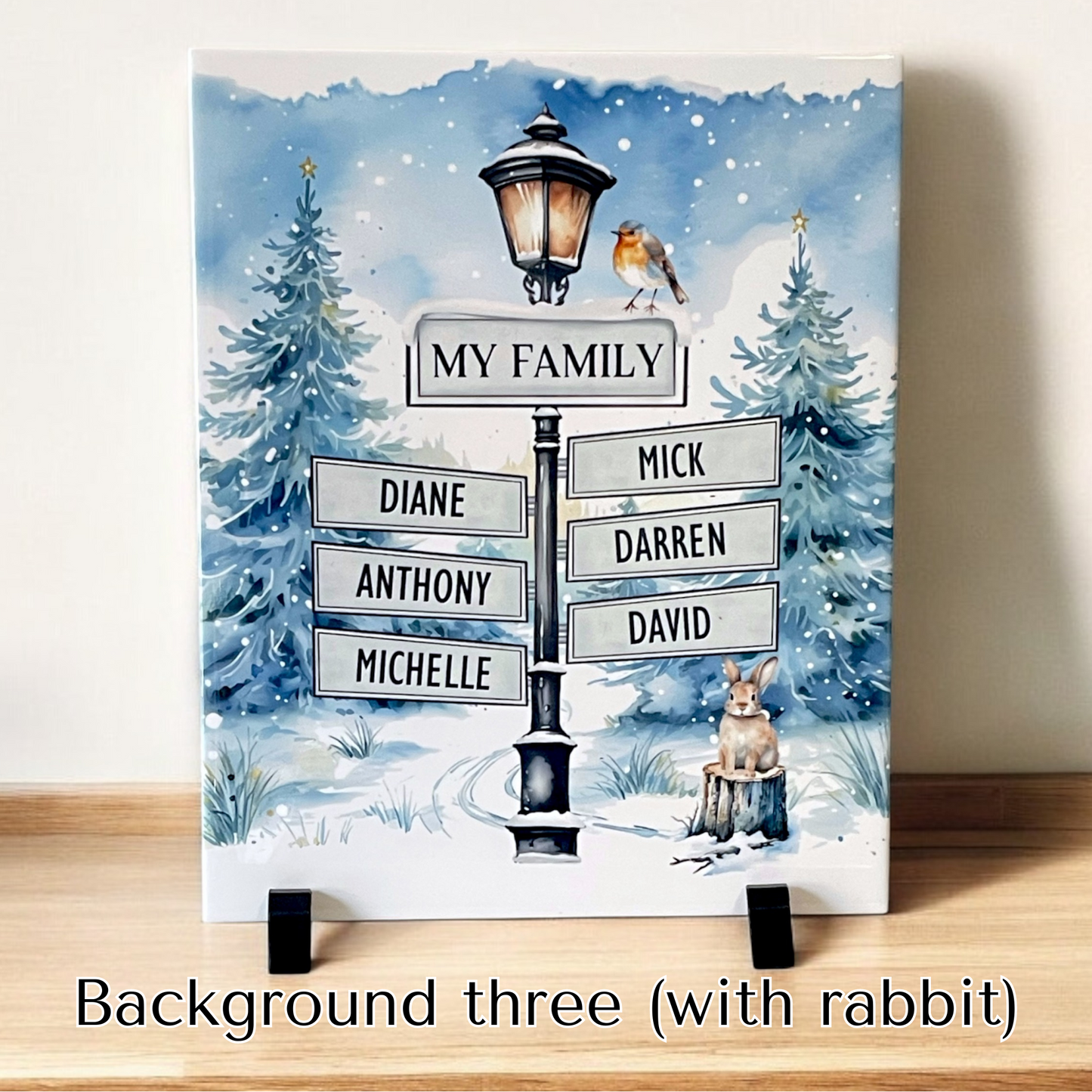 Family Signpost Ceramic Plaque