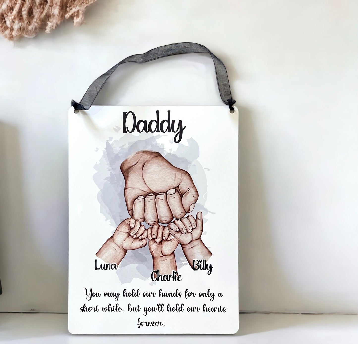 Daddy / Grandad Fist Personalised Plaque | Gift For Him