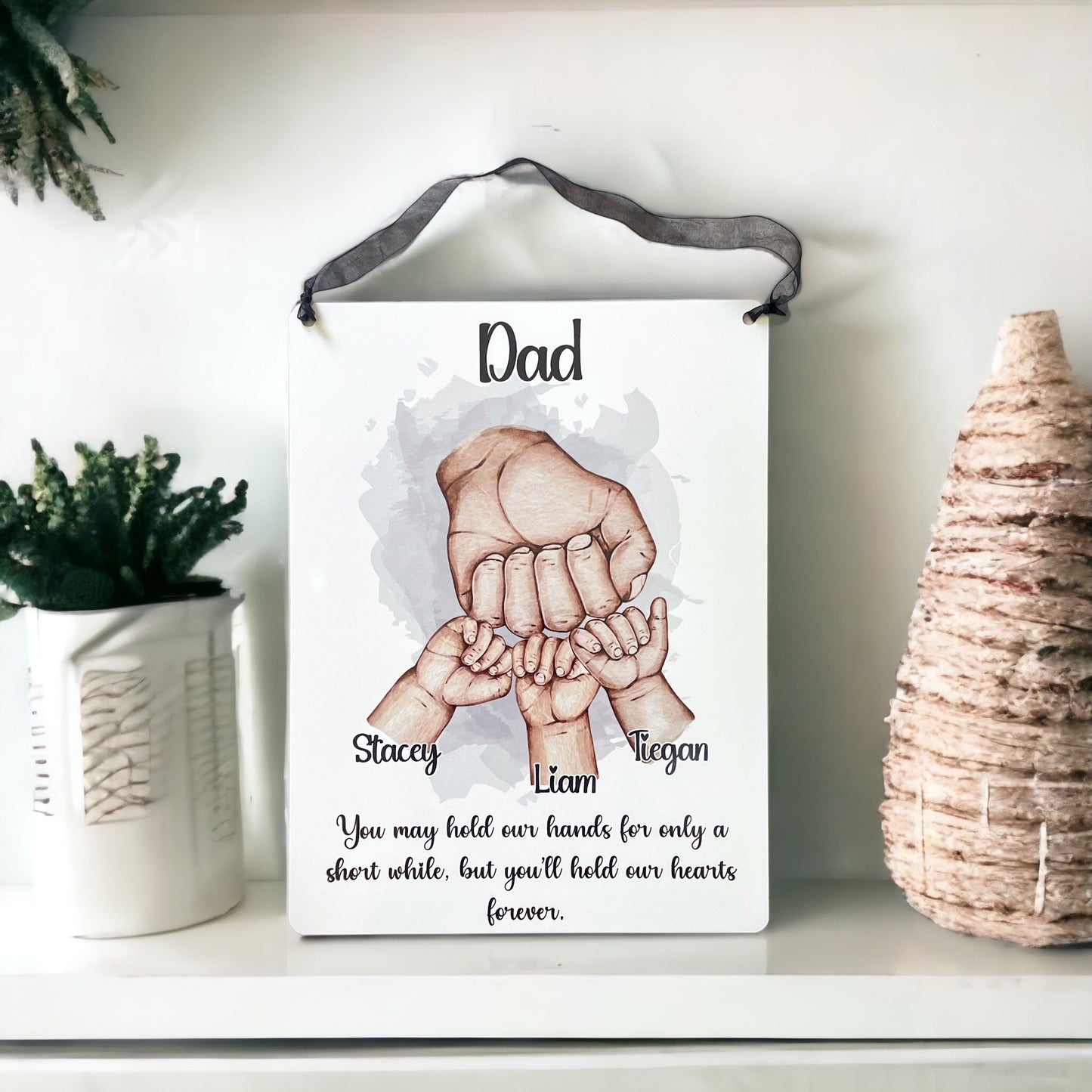 Daddy / Grandad Fist Personalised Plaque | Gift For Him