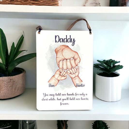 Daddy / Grandad Fist Personalised Plaque | Gift For Him