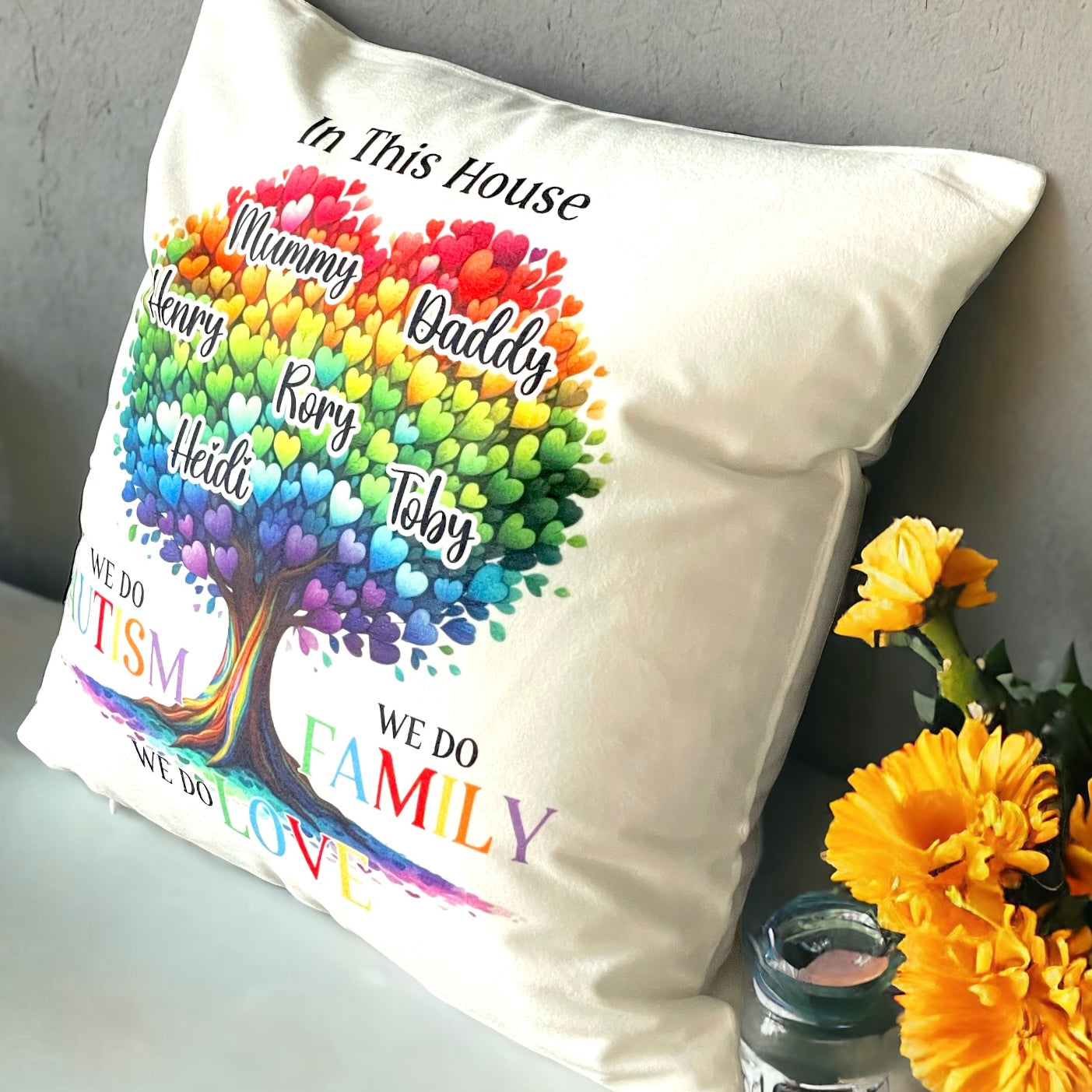 Autism Family Tree Cushion