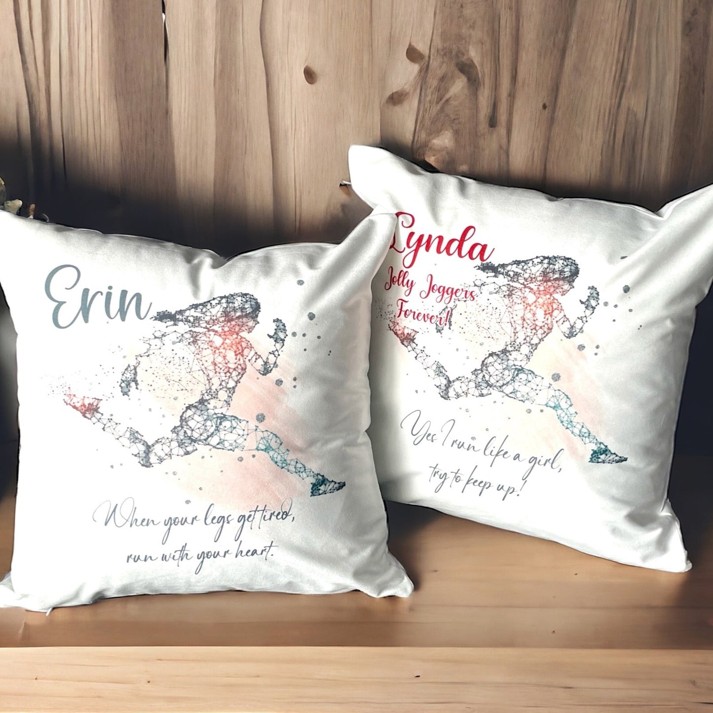 Running Woman Personalised Cushion