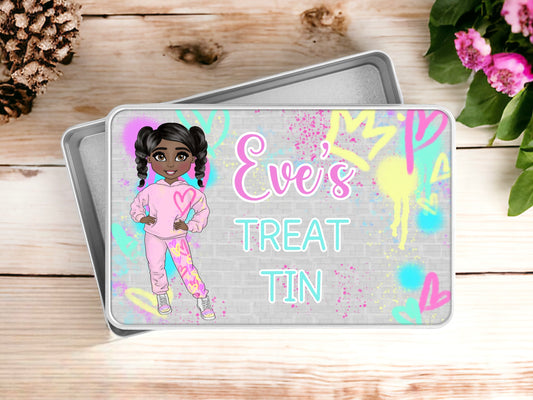 Girls Sassy Treat Tin | Build Your Own Character