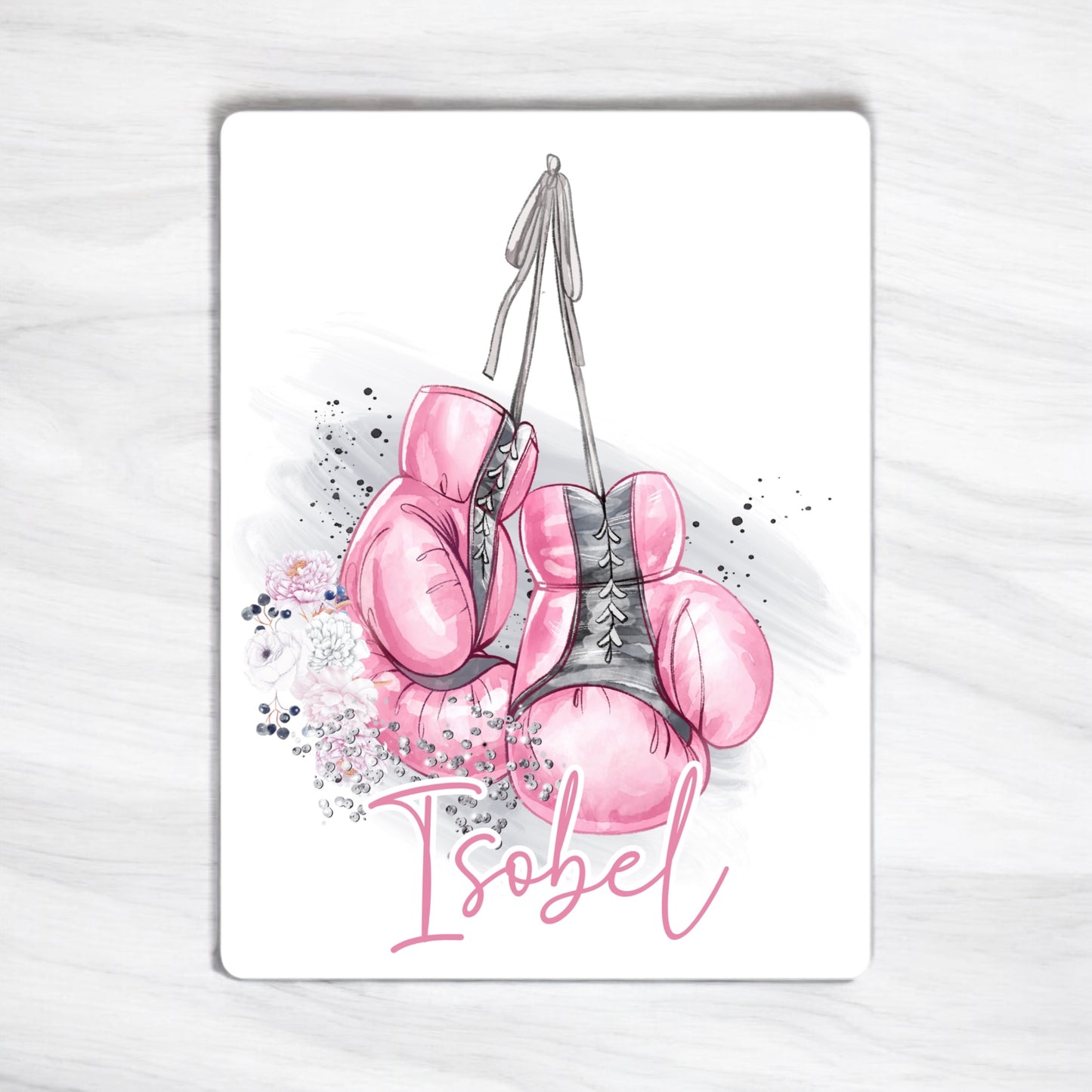 Boxing Girls Printed Sign