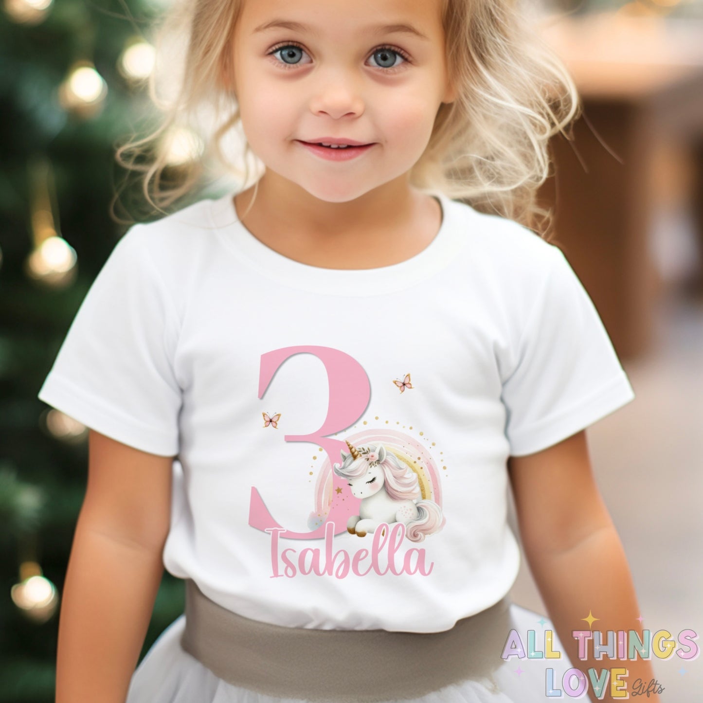 Girls Unicorn Birthday T Shirt