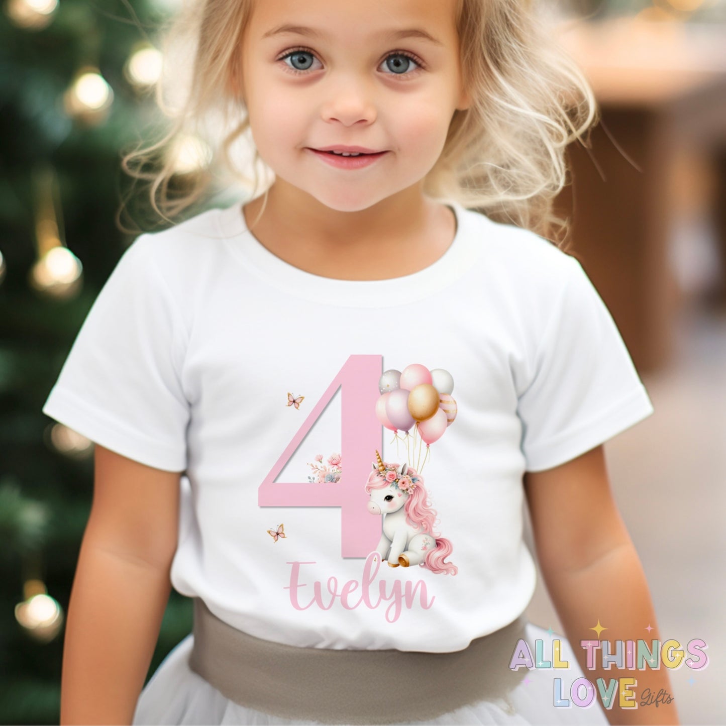 Girls Unicorn Birthday T Shirt