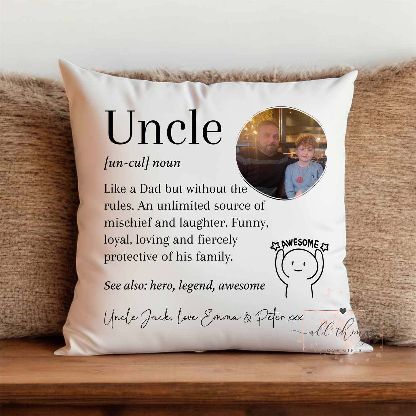 Uncle Definition Photo Cushion