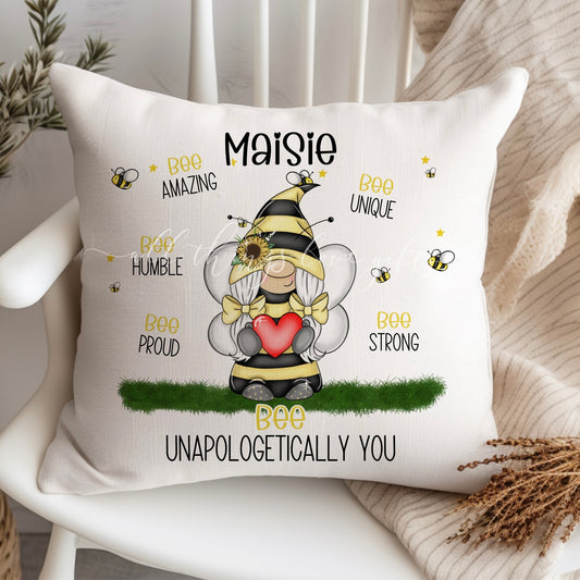 Bee Gnome Affirmation Cushion | Gonk Self Care Cushion