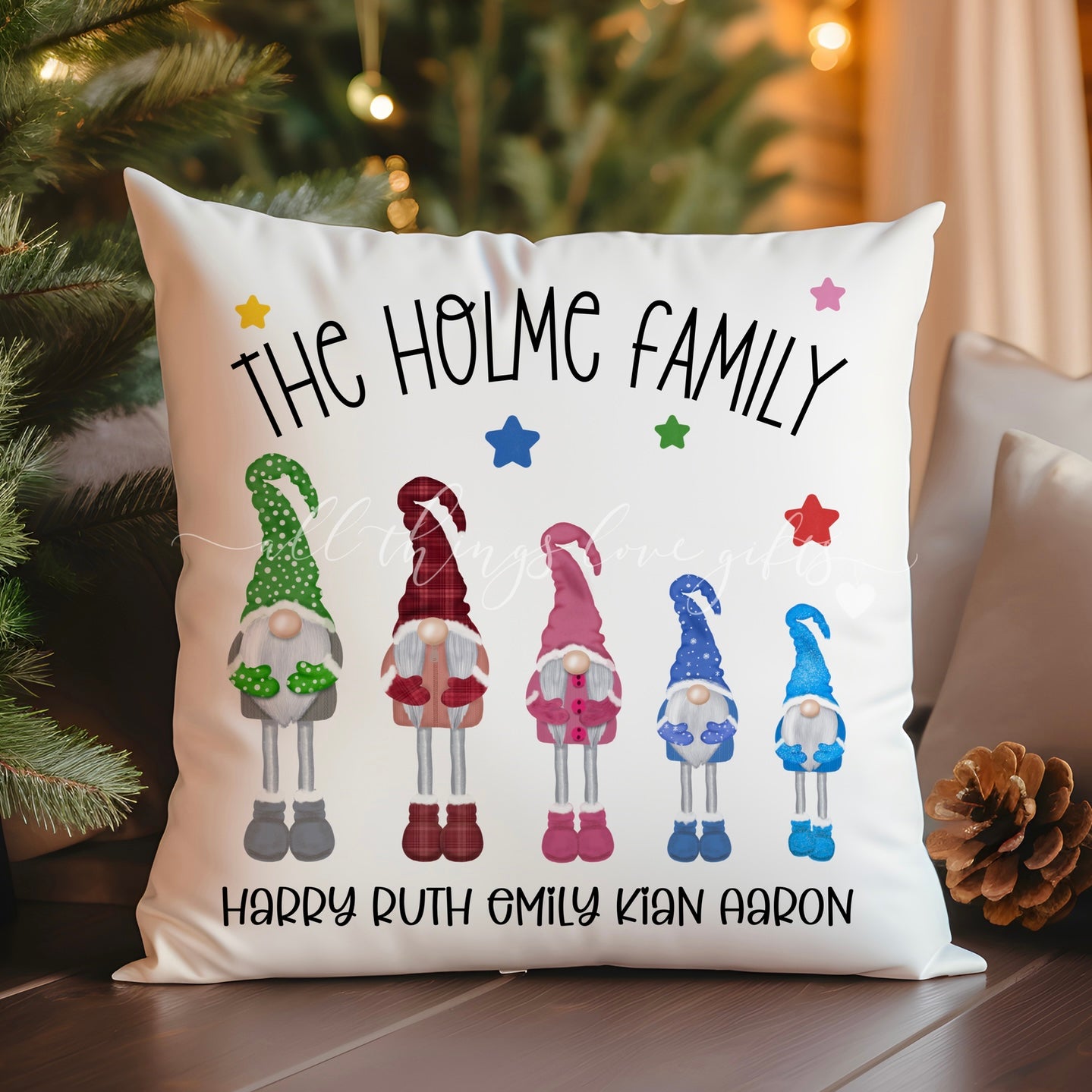 Family Gnome Cushion | Gonk Family Cushion