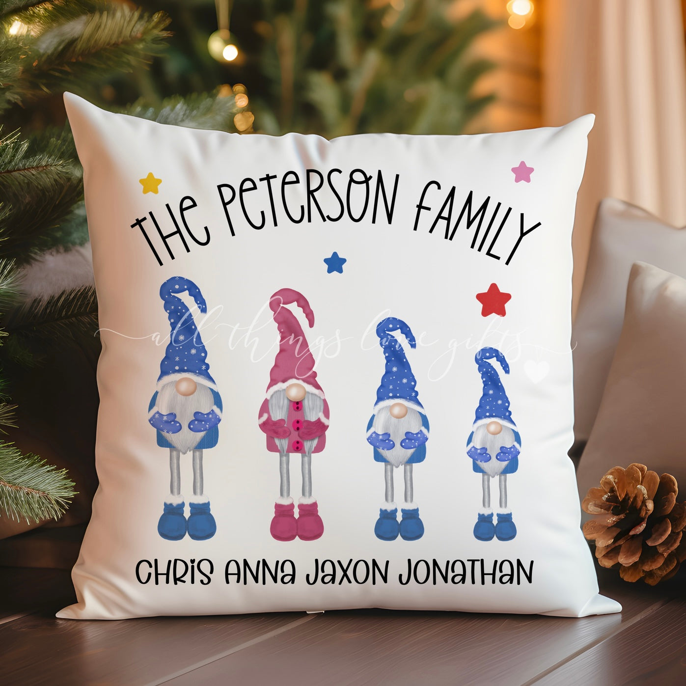 Family Gnome Cushion | Gonk Family Cushion