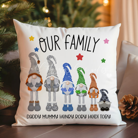 Family Gnome Cushion | Gonk Family Cushion