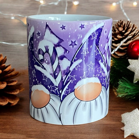 Christmas Purple Gnome Gonk Mug