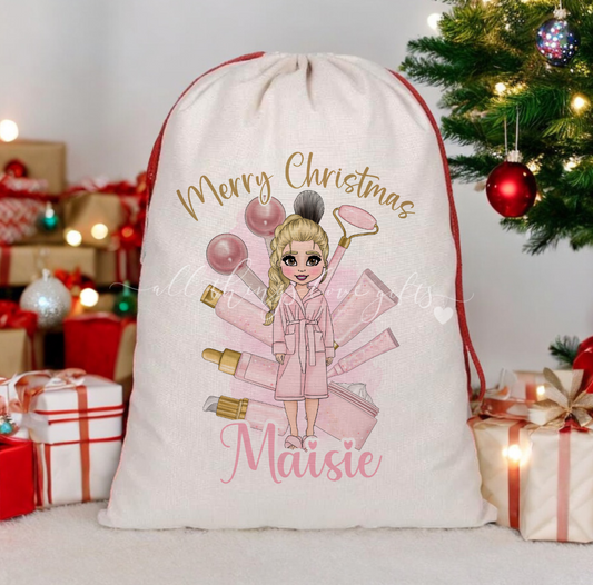 Christmas Skincare Girl Santa Sack