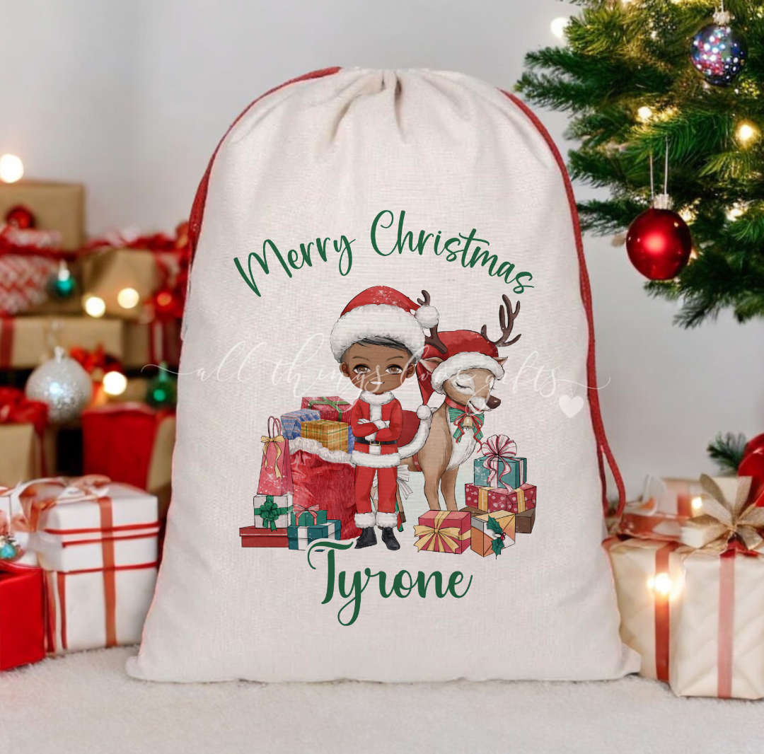 Christmas Boy Santa Sack