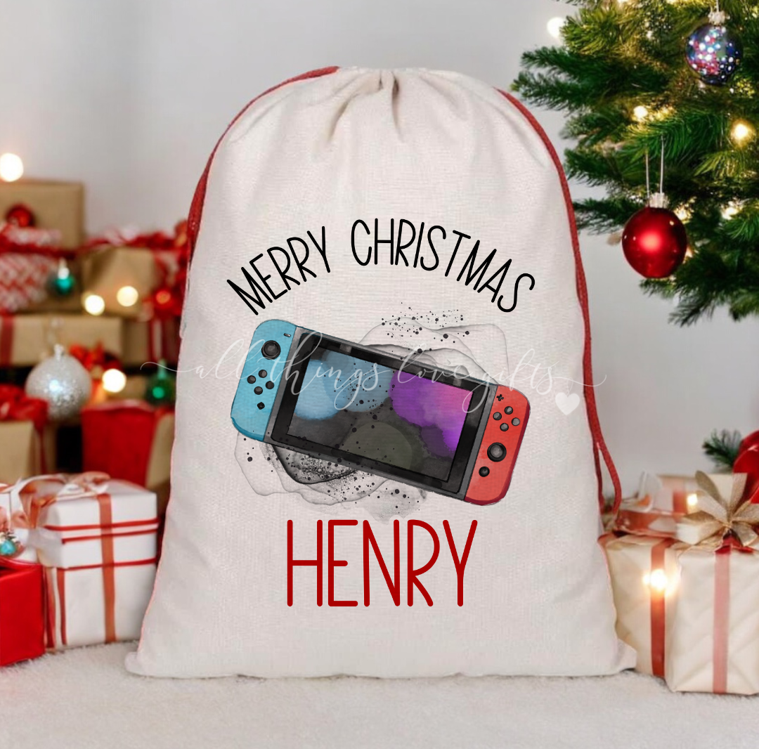 Christmas Switch Gamer Santa Sack