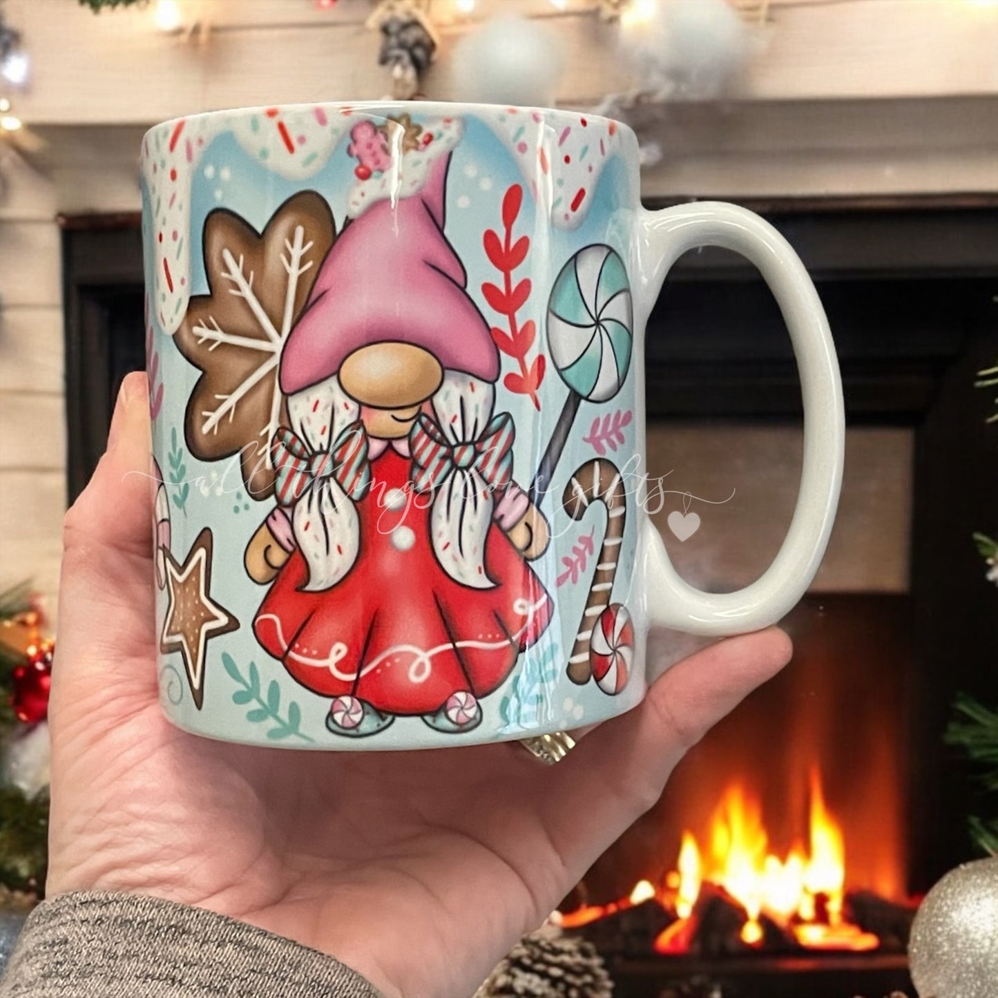 Christmas Pastel Gnome Gonk Mug