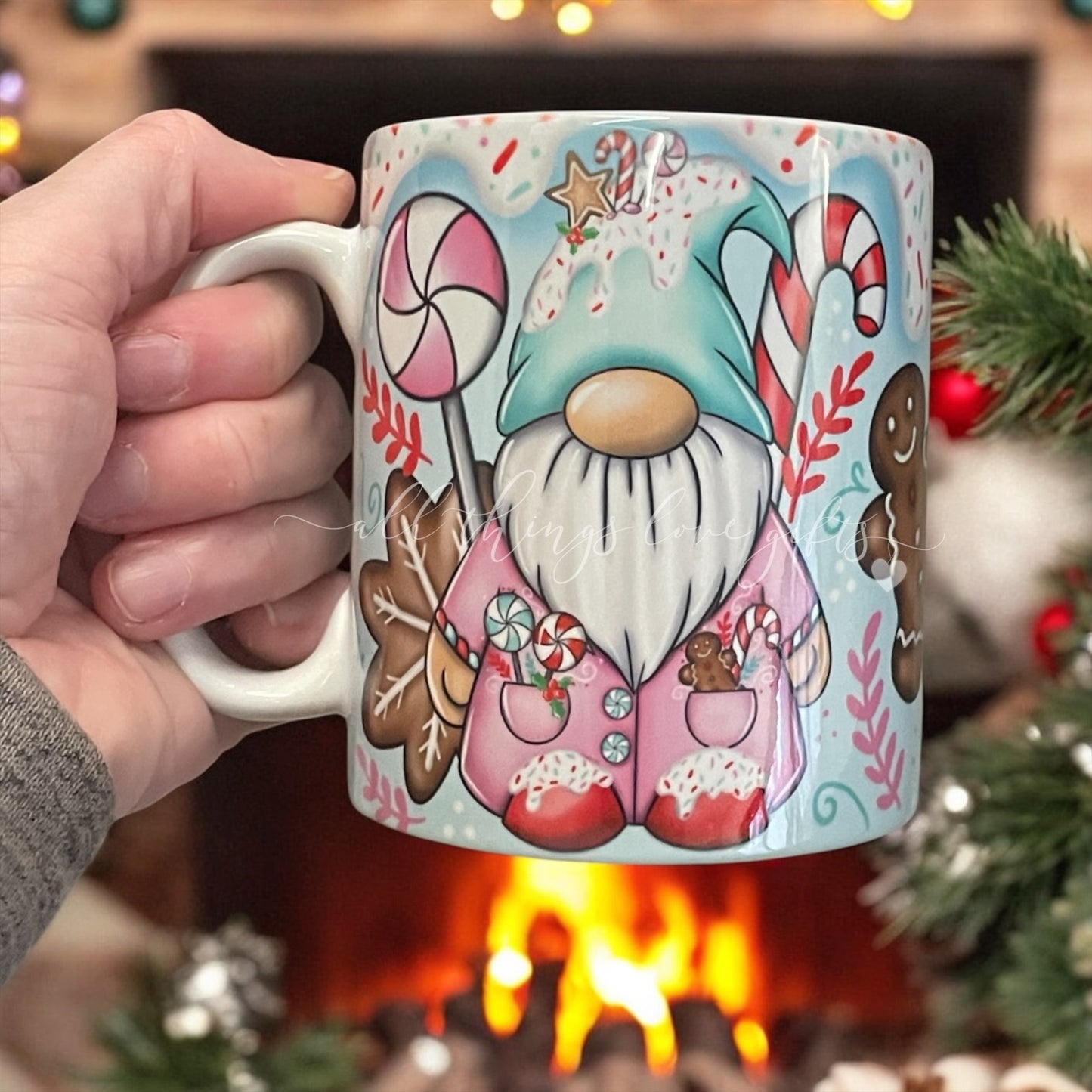 Christmas Pastel Gnome Gonk Mug