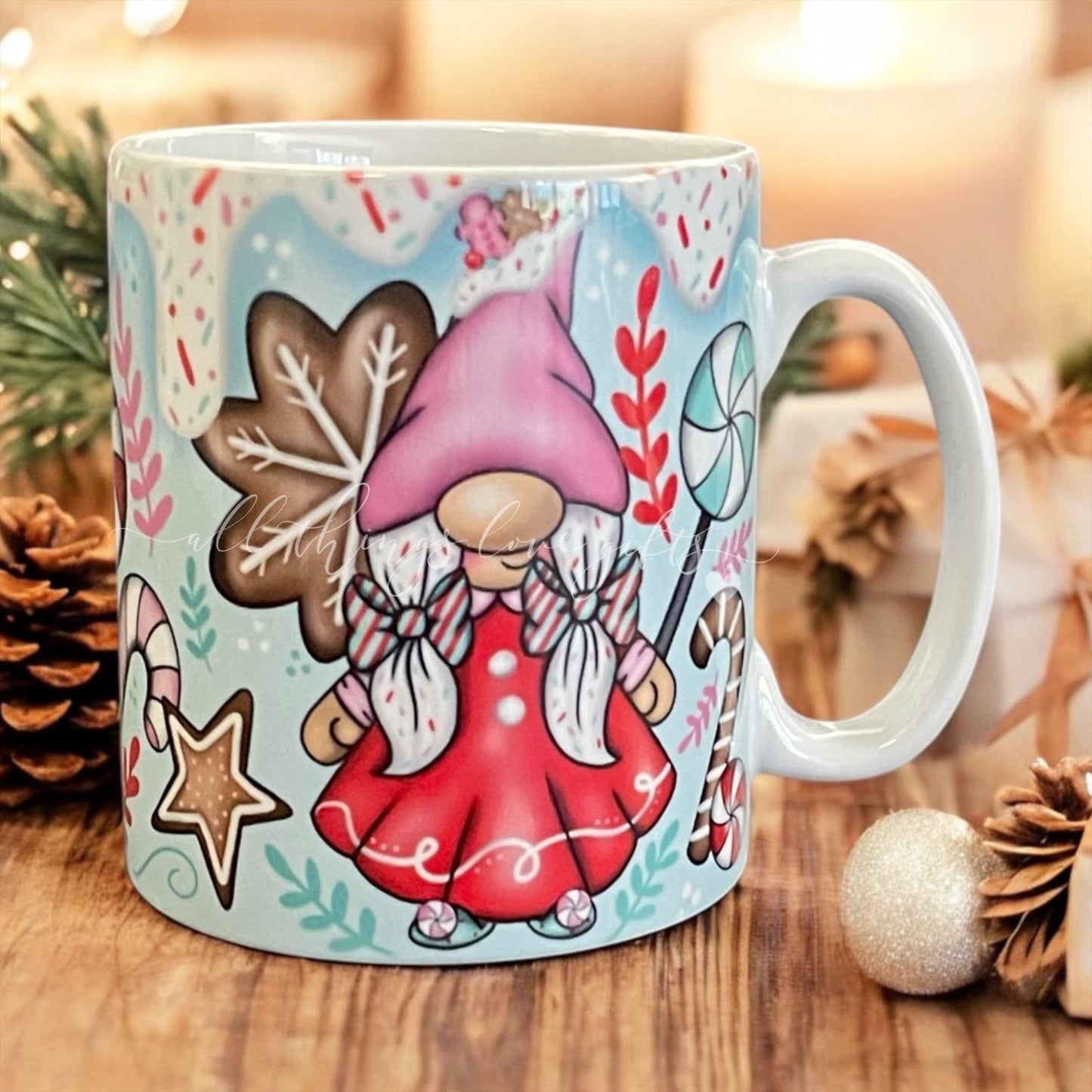 Christmas Pastel Gnome Gonk Mug