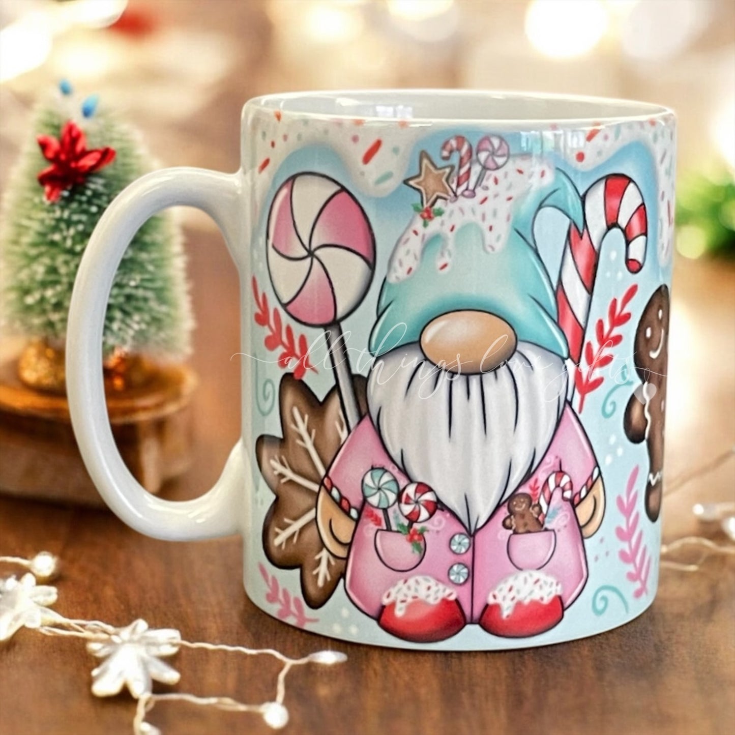 Christmas Pastel Gnome Gonk Mug