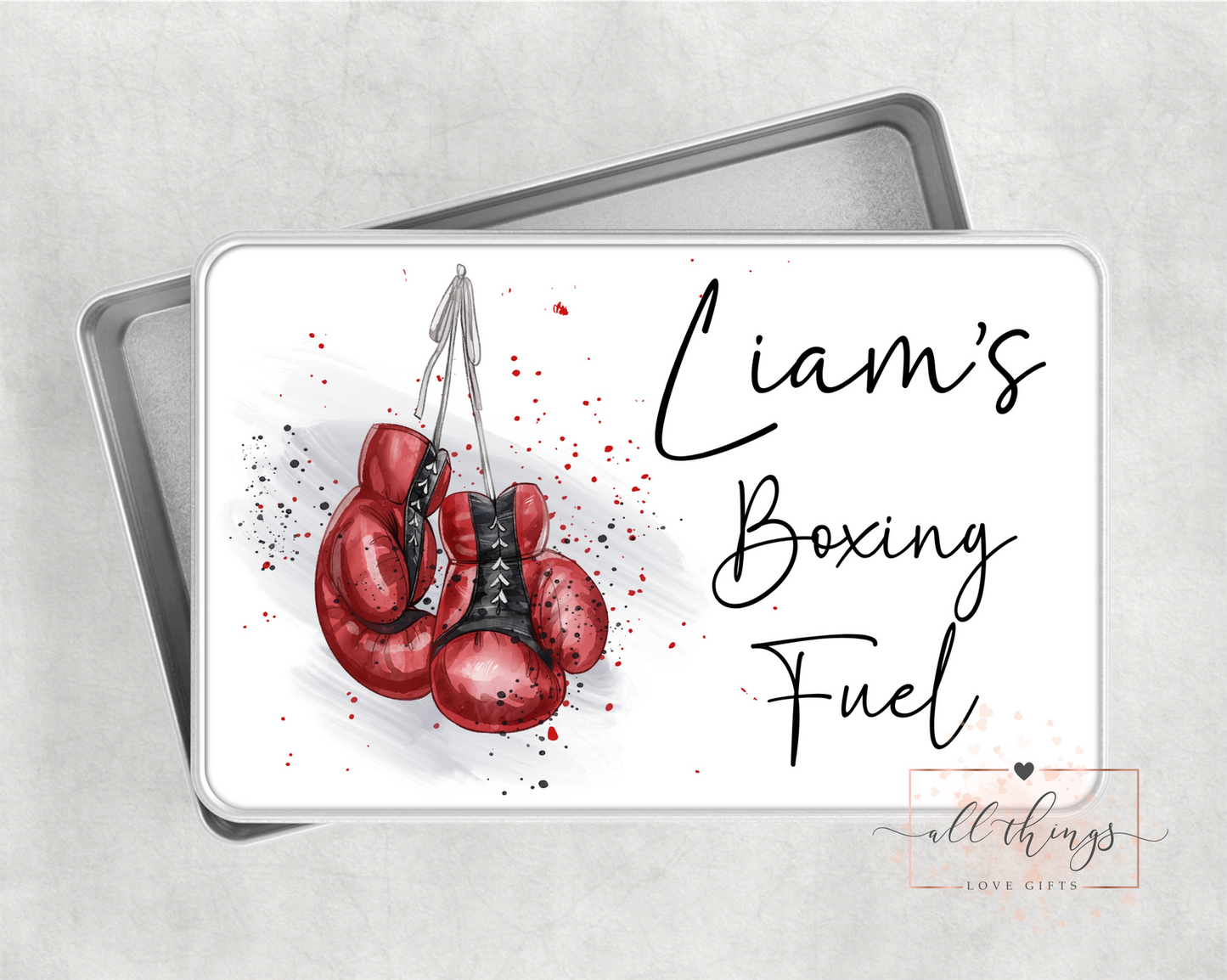 Boxing Snack Tin. Boxing Gift