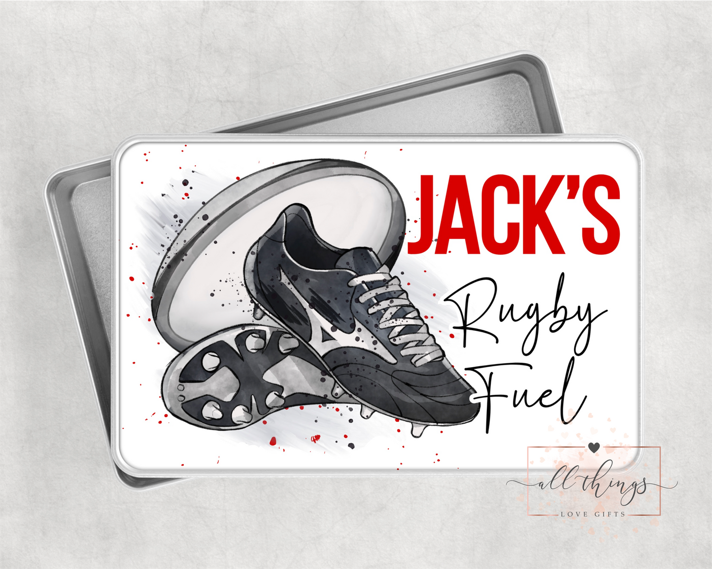 Rugby Snack Tin. Rugby Gift