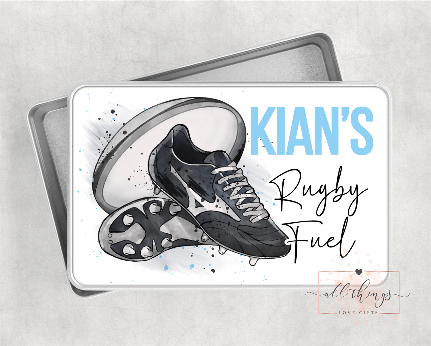 Rugby Snack Tin. Rugby Gift