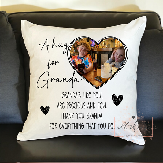 Dad Grandad Photo Cushion. Father’s Day Gift