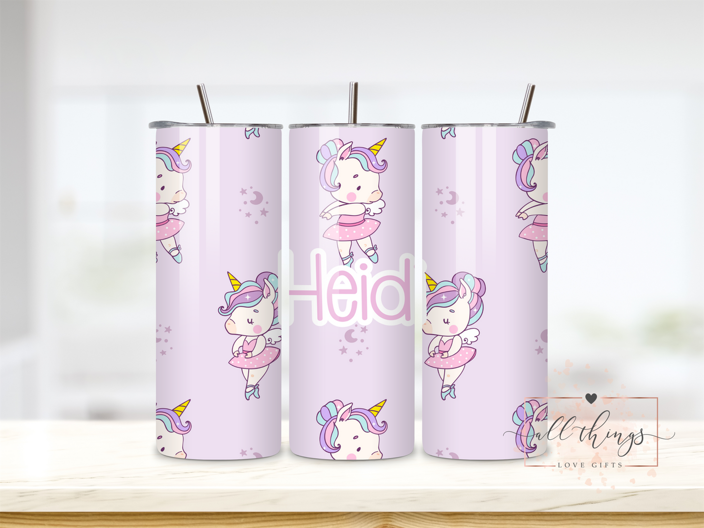 Ballerina Unicorn Personalised Tumbler