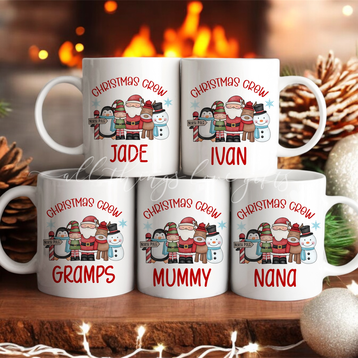 Christmas Crew Personalised Family Christmas Mug