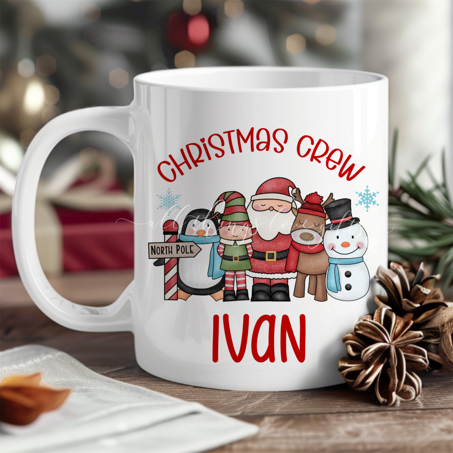 Christmas Crew Personalised Family Christmas Mug