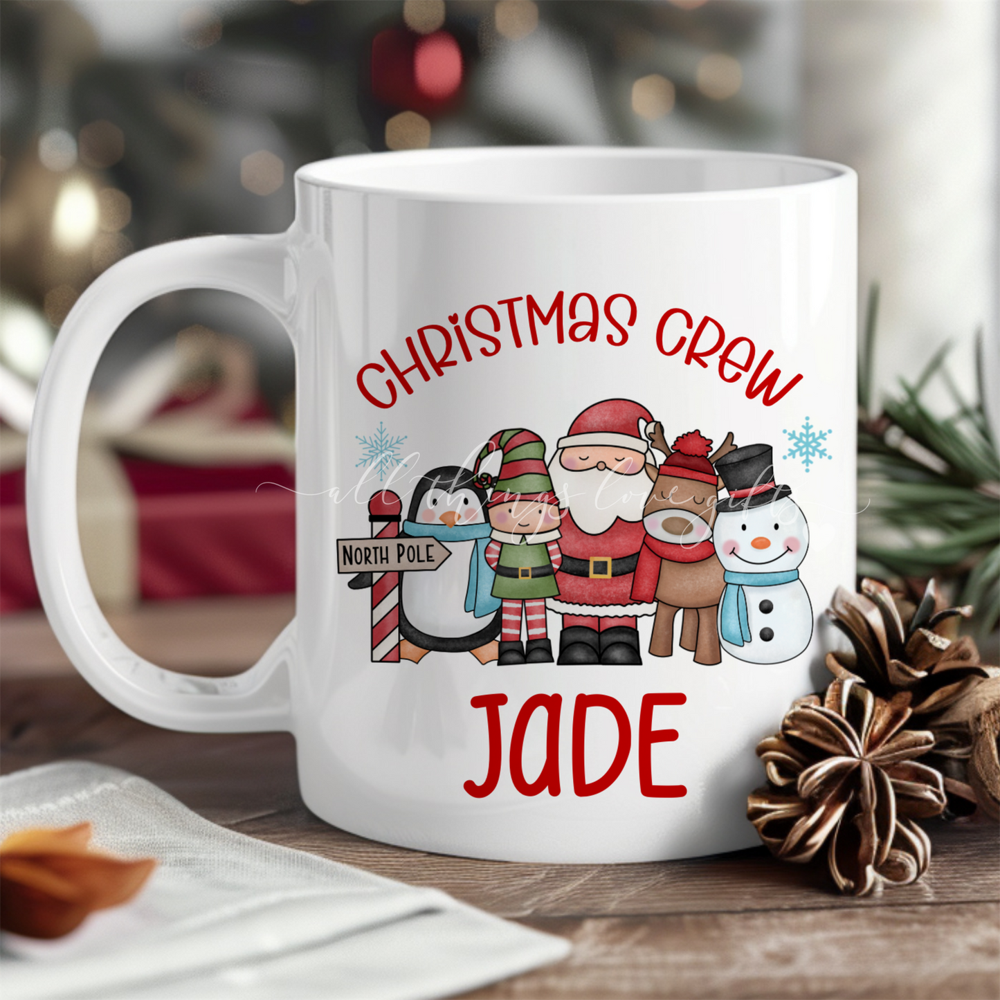 Christmas Crew Personalised Family Christmas Mug