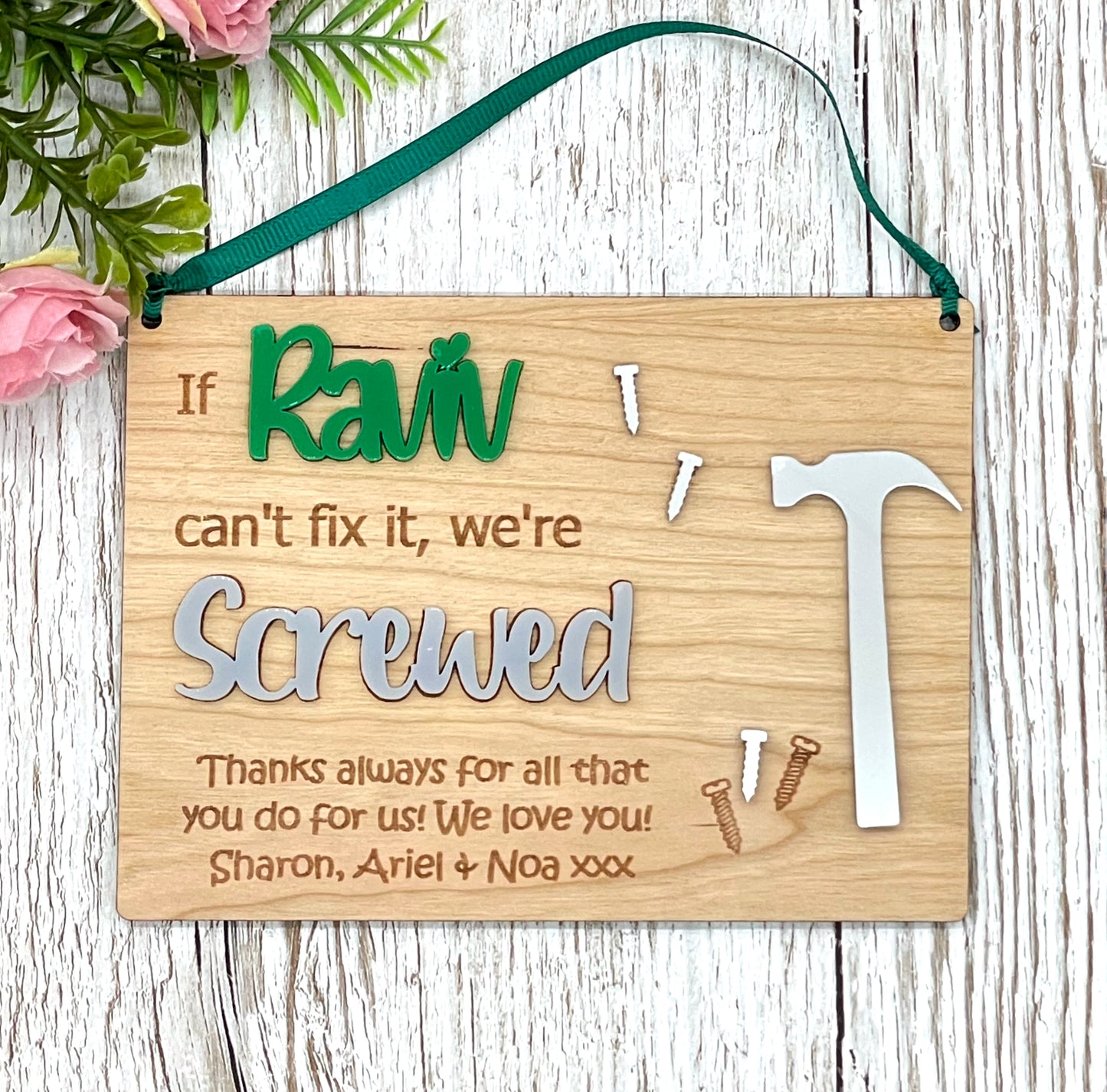 Grandad / Dad DIY Personalised Fix It Plaque