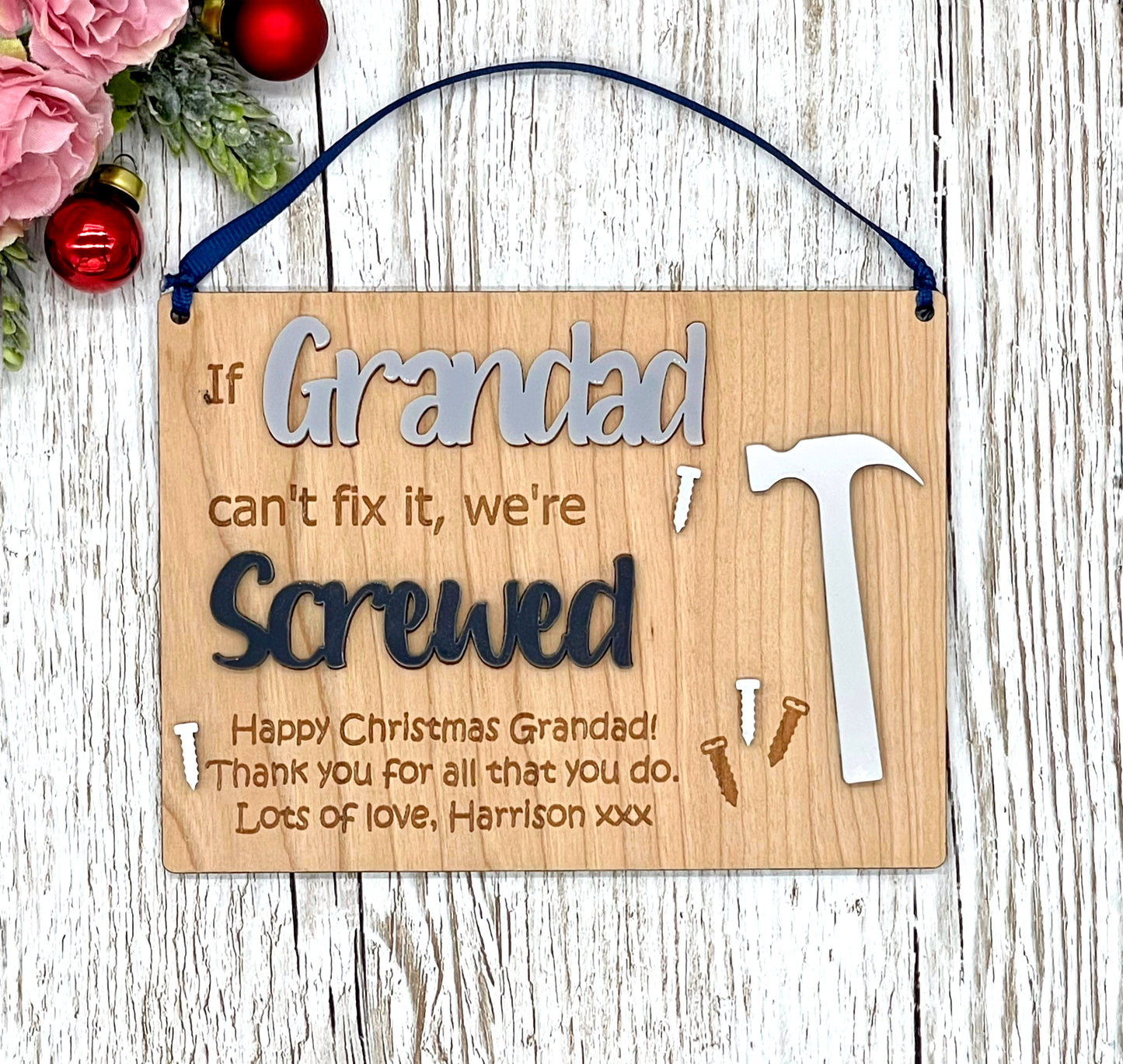 Grandad / Dad DIY Personalised Fix It Plaque