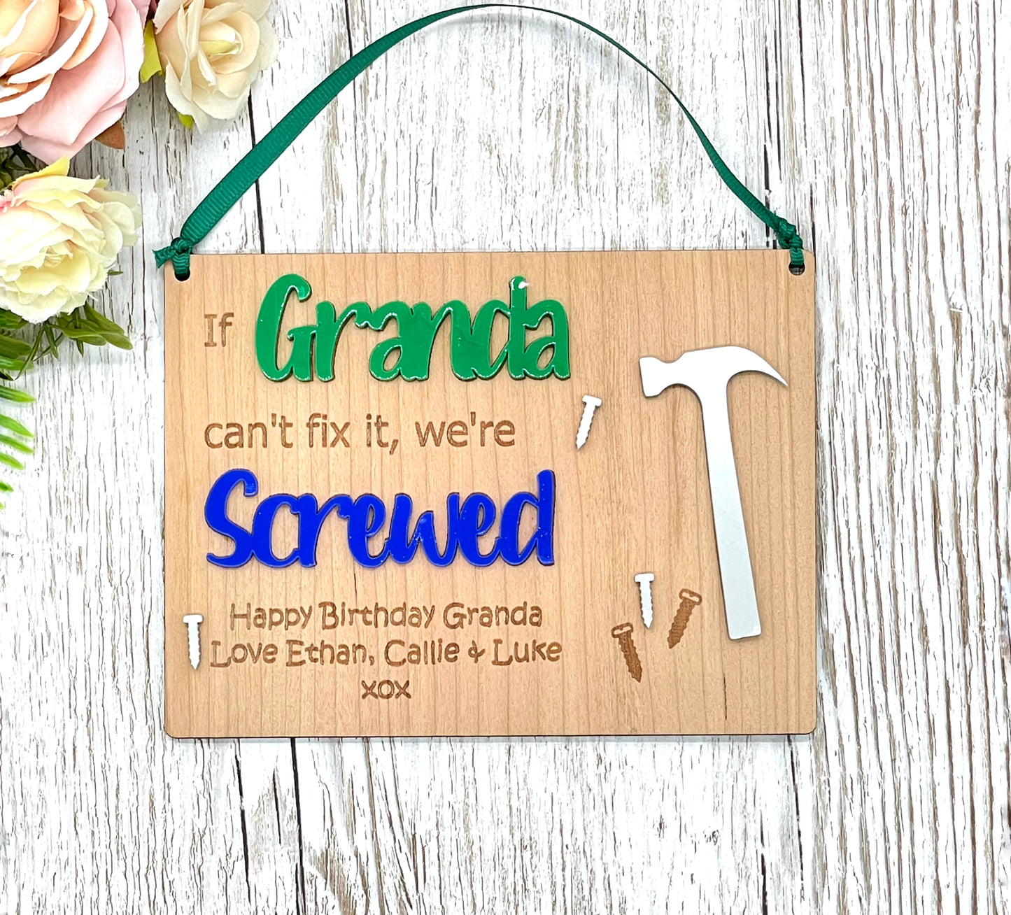 Grandad / Dad DIY Personalised Fix It Plaque