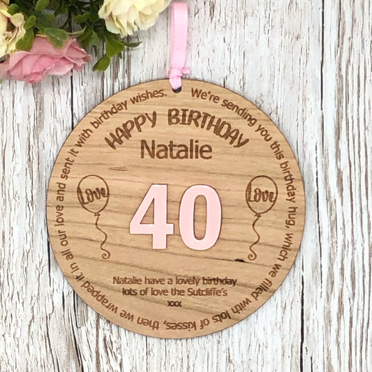 30th 40th 50th Birthday Gift Personalised Plaque | Any Age