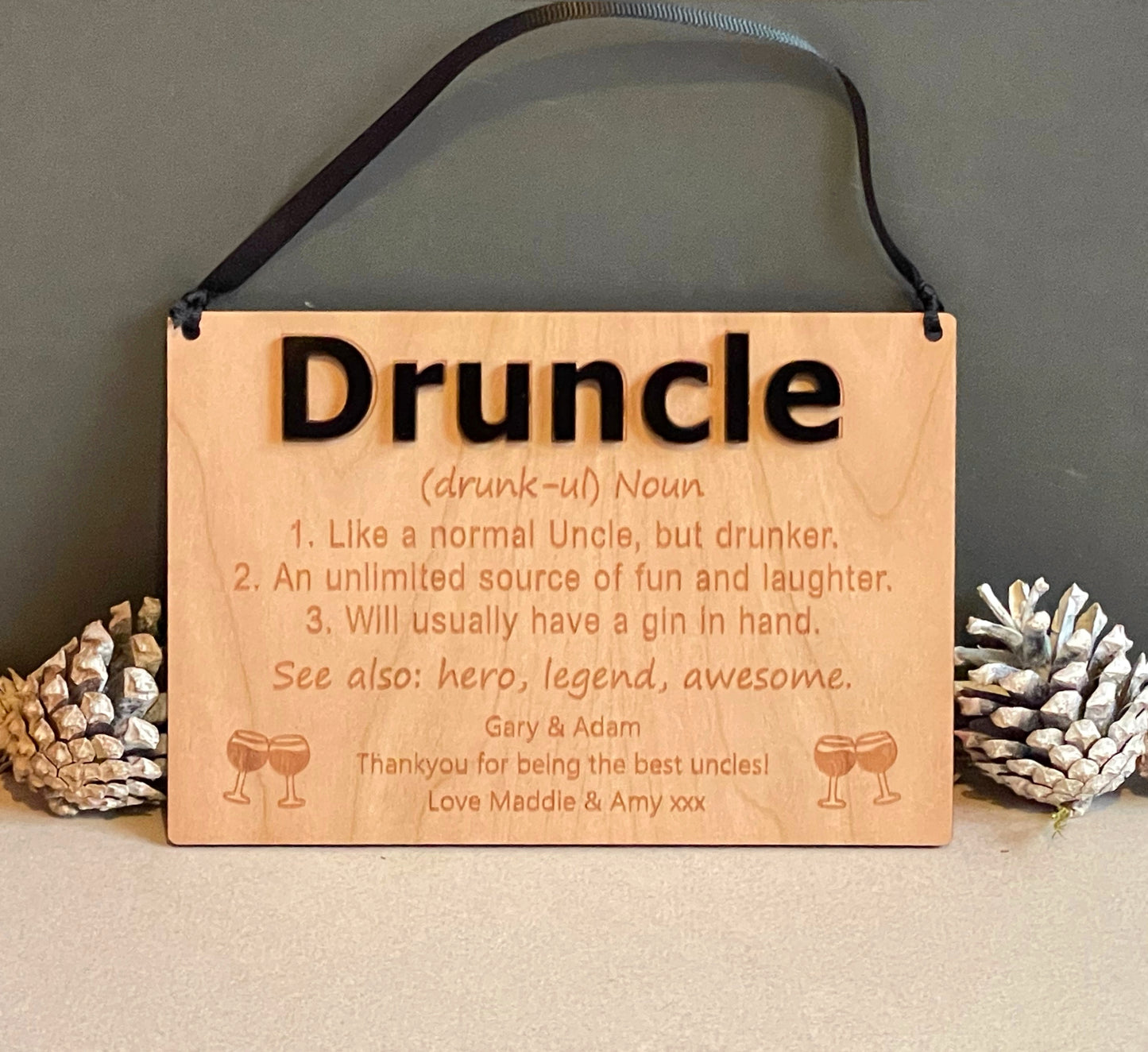 Uncle Gift Personalised Plaque | Druncle Gift