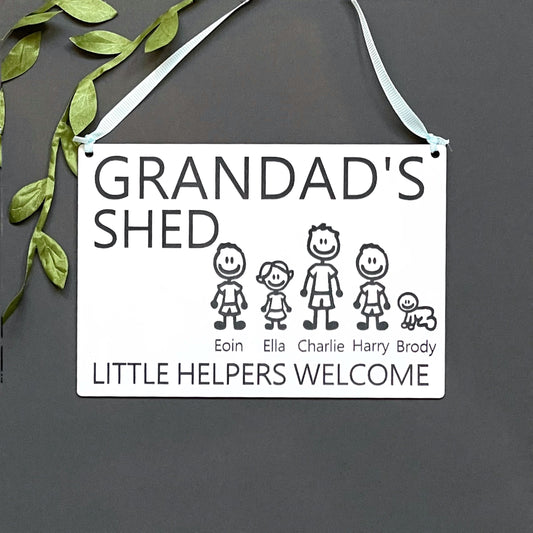 Dad/ Grandad Shed Garden Character Plaque