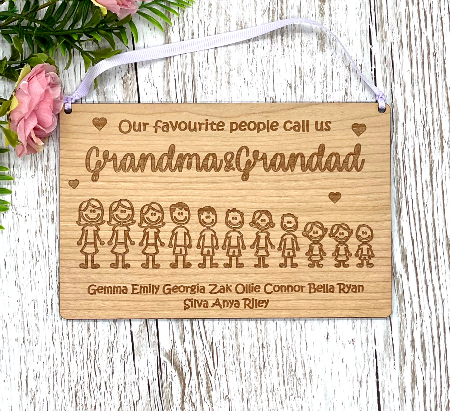 Grandparent Gift Personalised Grandchildren Plaque