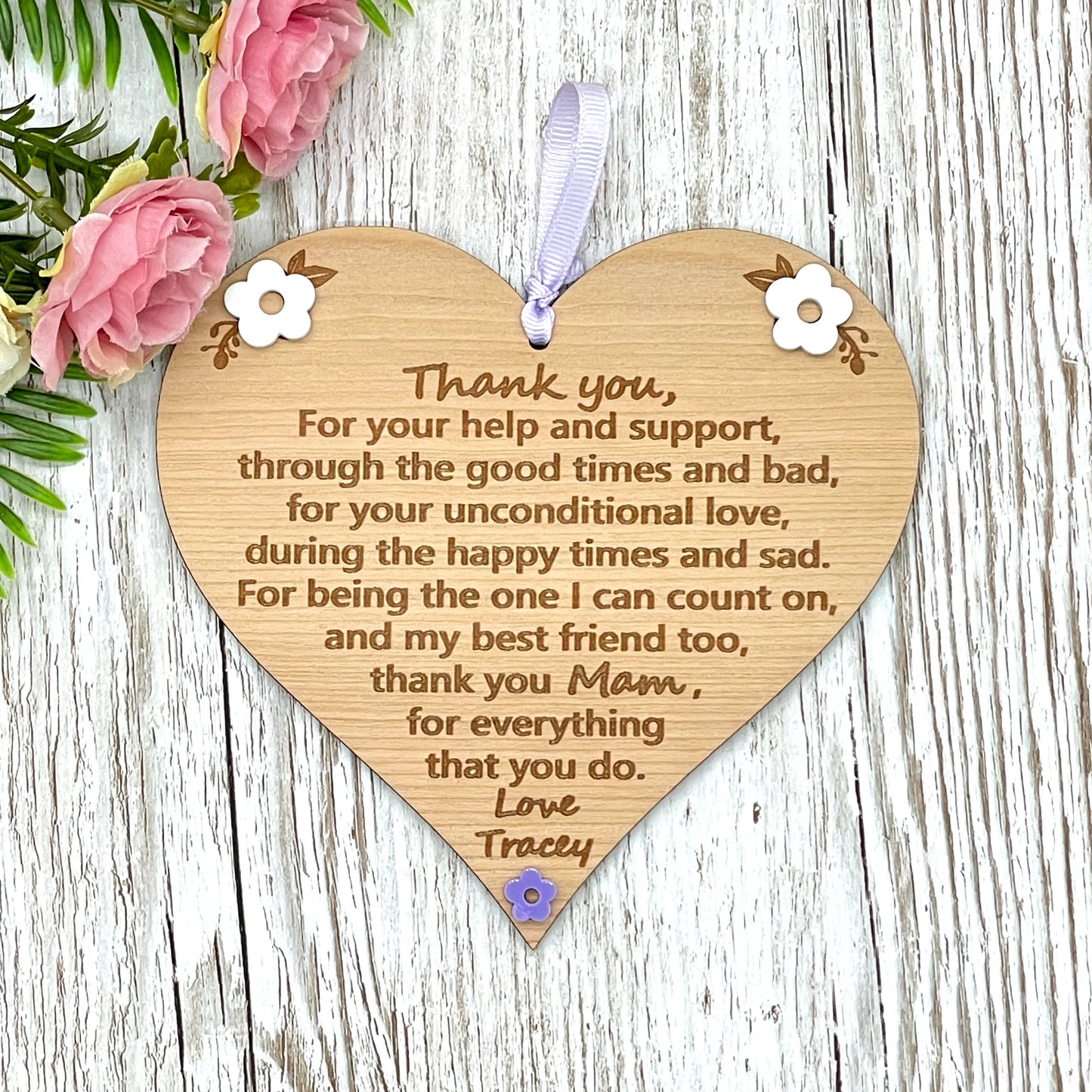 Mum Thank You Personalised Plaque | Mothers Day Gift