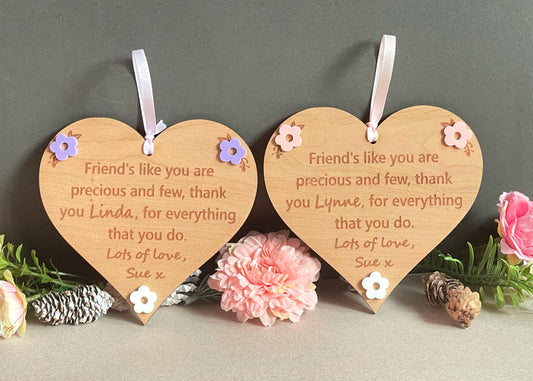 Friend Personalised Heart Gift | Friends Like You Heart Plaque