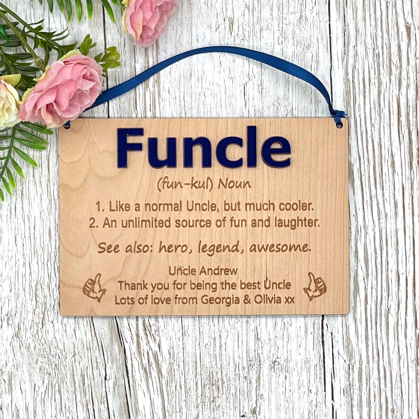 Uncle Gift Personalised Plaque | Funcle Funny Gift