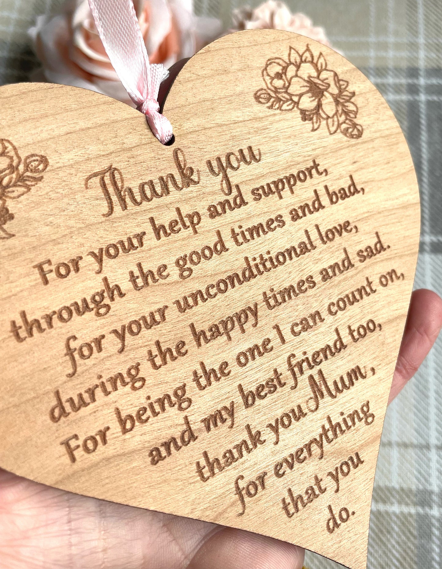 Mum Thank You Personalised Plaque | Mothers Day Gift